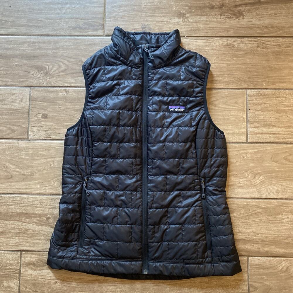 Patagonia Black Puffer Nano Jacket Vest Full Zip Size Medium